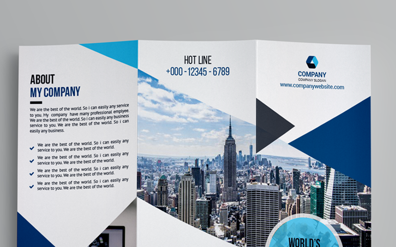 Download Фирменный стиль "Tri-Fold Brochure - Corporate Identity Template" / Tri-Fold Brochure - Corporate Identity Template - Фирменный стиль на тему графика art blue brochure colorful computer corporate creative graphics green hi-quality id kit internet lif let logo magazine modern official professional