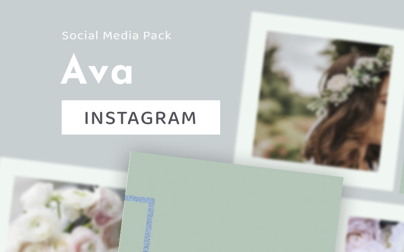 Download Шаблон для соцсетей "Ava_Instagram Template for Social Media" / Ava_Instagram Template for Social Media - Шаблон для соцсетей на тему графика creative,design,graphic,instagram,postdesign,post,puzzles,template,social,media,flowers,spring,summer,templates