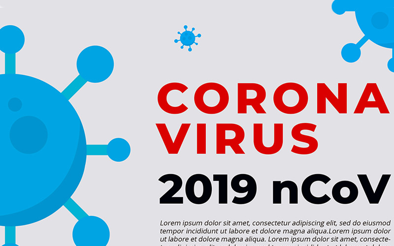 Безкоштовна сповіщення про коронавірус - шаблон фірмового стилю