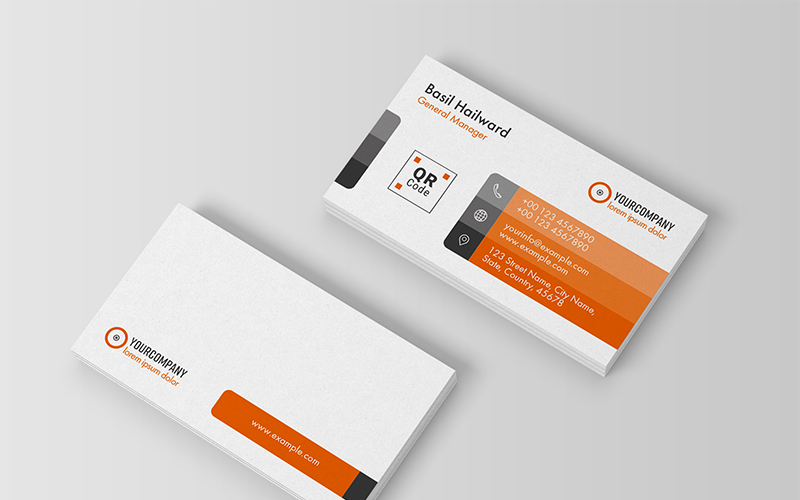 Download Фирменный стиль "Business Card Layout with Orange Accents - Corporate Identity Template" / Business Card Layout with Orange Accents - Corporate Identity Template - Фирменный стиль на тему графика business,card,clean,company,corporate,creative,design,elegant,marketing,minimalist,modern,personnel,photo,unique,visiting,style,print,template