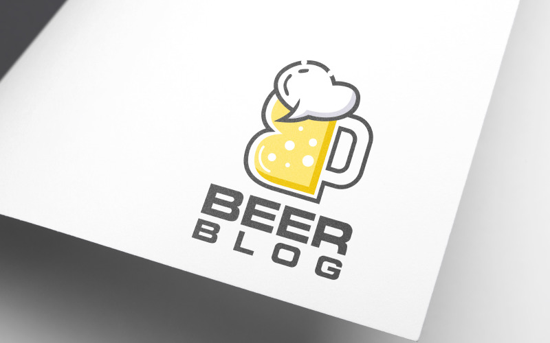 Download Шаблон логотипа "Creative Beer Blog Design Logo Template" / Creative Beer Blog Design Logo Template - Шаблон логотипа на тему графика beer,beverage,blog,blogger,brew,brewery,brewnews,brown,foam,furnace,glass,gold,liquid,logo,design,melbourne,bitter,creative,talk,whisky