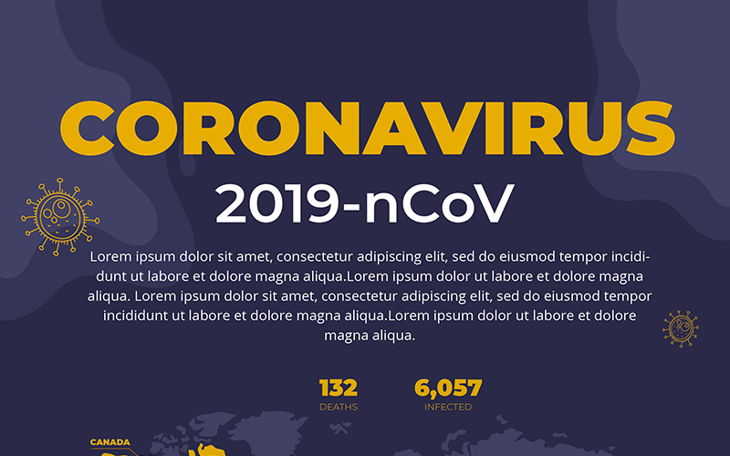 Флаєр Безкоштовна зупинка коронавірусу - шаблон фірмового стилю