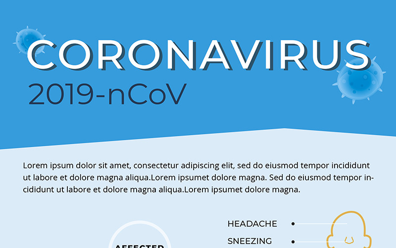 Folleto gratuito de prevención del coronavirus - Plantilla de identidad corporativa