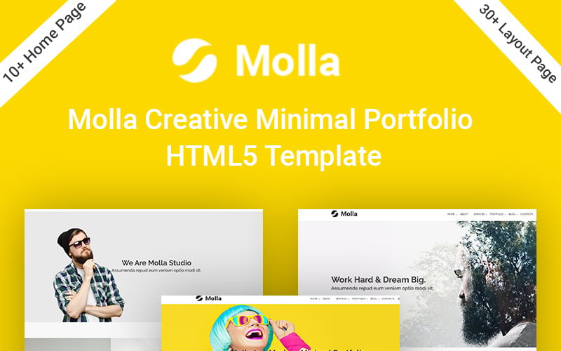 Molla Creative Minimal Portfolio HTML5 Website Template