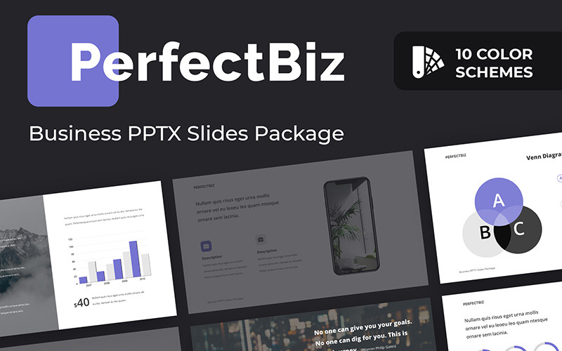 Paquete de diapositivas PerfectBiz Business PPTX Plantilla de PowerPoint