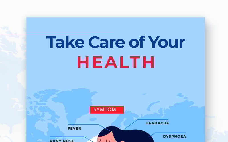 Plantilla gratuita para redes sociales del paquete Stop Coronavirus