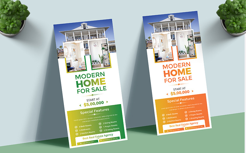 Real Estate DL PSD Flyer - Corporate Identity Template