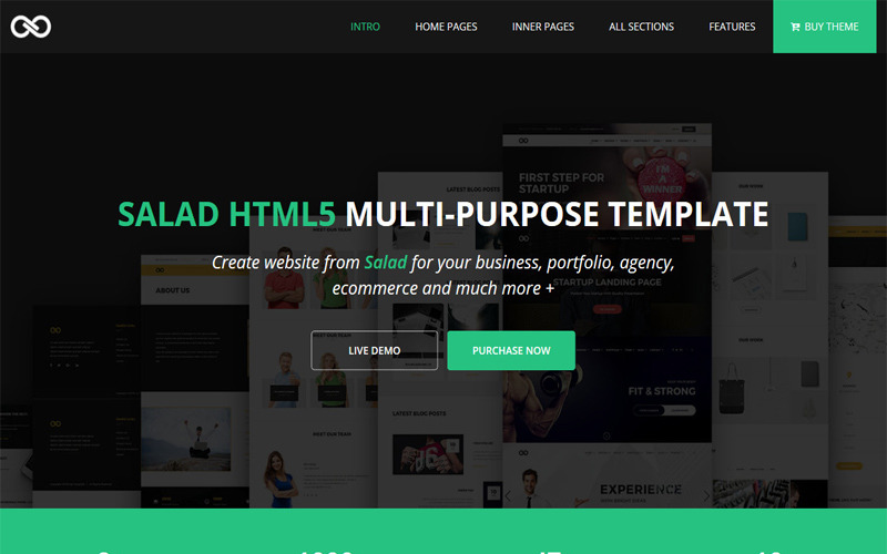 Salade - Modèle de site Web HTML polyvalent - TemplateMonster