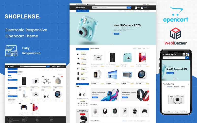 премиум магазин электроники шаблон opencart