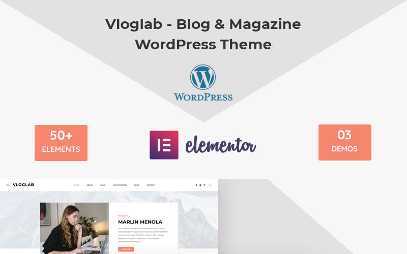 Vloglab - тема для блогу та журналу WordPress