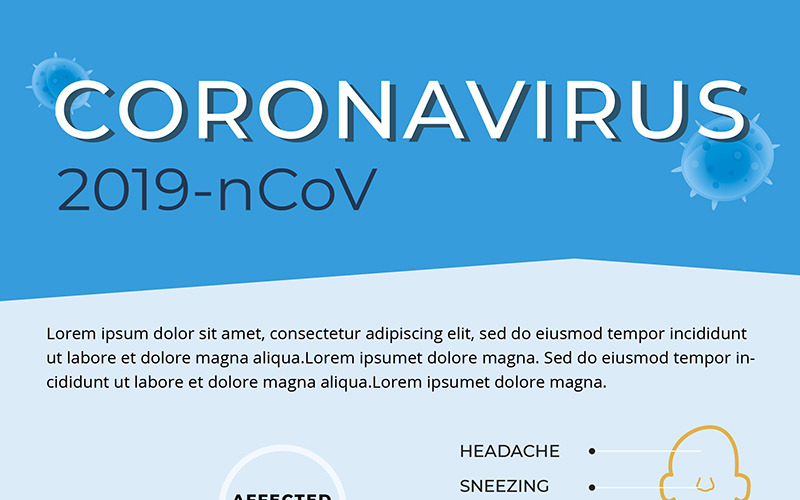 Volantino gratuito sulla prevenzione del Coronavirus - Modello di identità aziendale