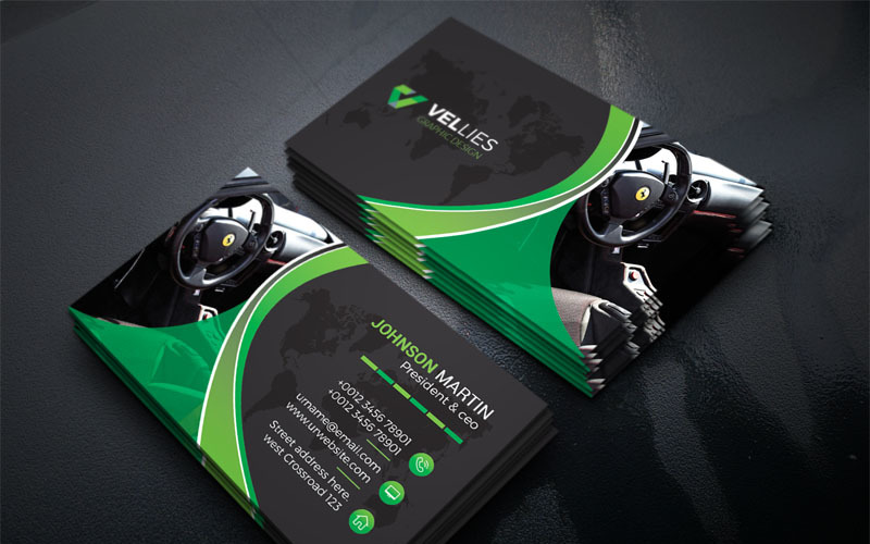 Download Фирменный стиль "Green Color Business Card - Corporate Identity Template" / Green Color Business Card - Corporate Identity Template - Фирменный стиль на тему графика corporate business card corporate gift id kit e-commerce folder business logo professional modern art standard creative graphics studio