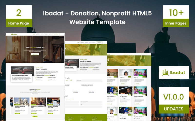 Ибадат - Пожертвование, некоммерческий шаблон веб-сайта HTML5