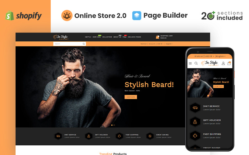 Instyle Hair Art Store Shopify Theme