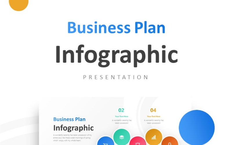 Modello di presentazione PowerPoint di cinque cerchi colorati
