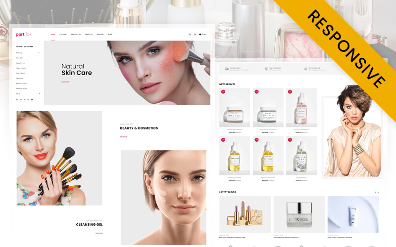 Portfox - Kozmetikai üzlet Shopify téma