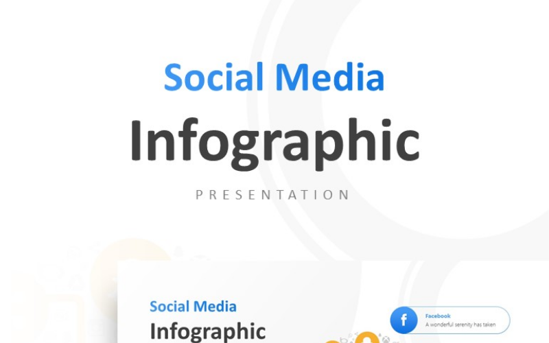 Social Media Icons Factor Presentatie PowerPoint-sjabloon