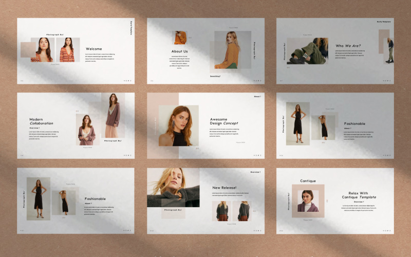 Cantique Minimal PowerPoint-sjabloon