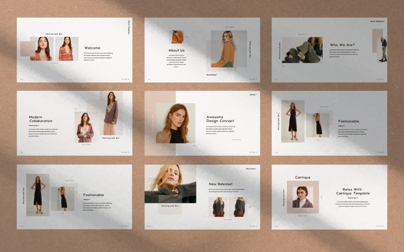 Cantique Minimal PowerPoint template