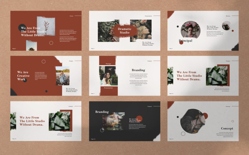 Drámai kreatív PowerPoint-sablon