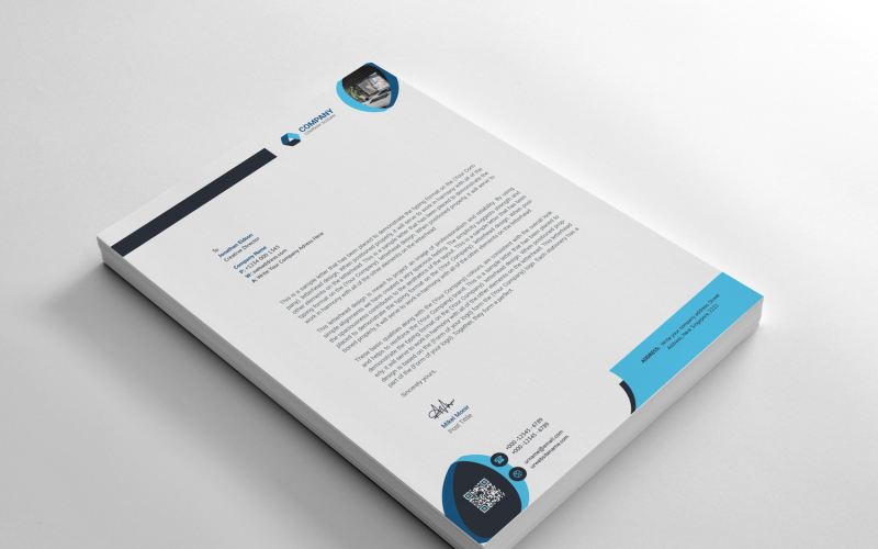 Download Фирменный стиль "Letterhead - Corporate Identity Template" / Letterhead - Corporate Identity Template - Фирменный стиль на тему графика black blue both side design business card letterhead creative flyer graphic green landscape letterhead design logo magazine modern official print