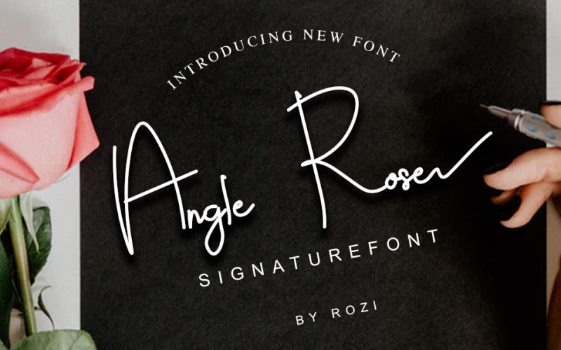 Písmo Angle Rose