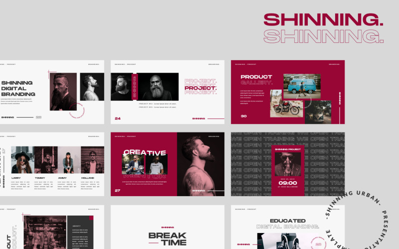 Презентация SHINNING - шаблон Keynote