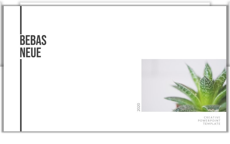 Bebas Neue PowerPoint şablonu