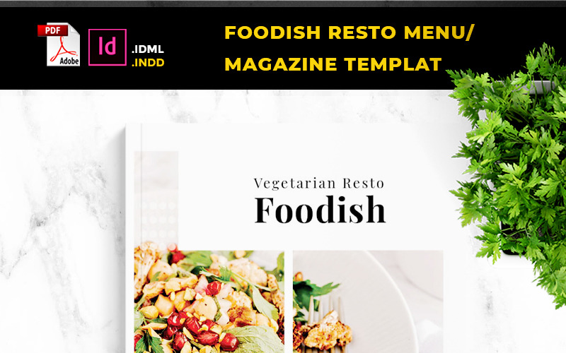 Download Фирменный стиль "FOODISH -RESTO MENU - Corporate Identity Template" / FOODISH -RESTO MENU - Corporate Identity Template - Фирменный стиль на тему графика gastronomy food recipe magazine indesign template lookbook editorial a4 us letter minimal minimalist photography print ready style product magazines lookbooks