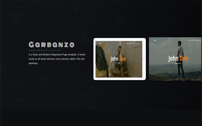 Garbanzo | Uniwersalny osobisty szablon strony docelowej Bootstrap 4