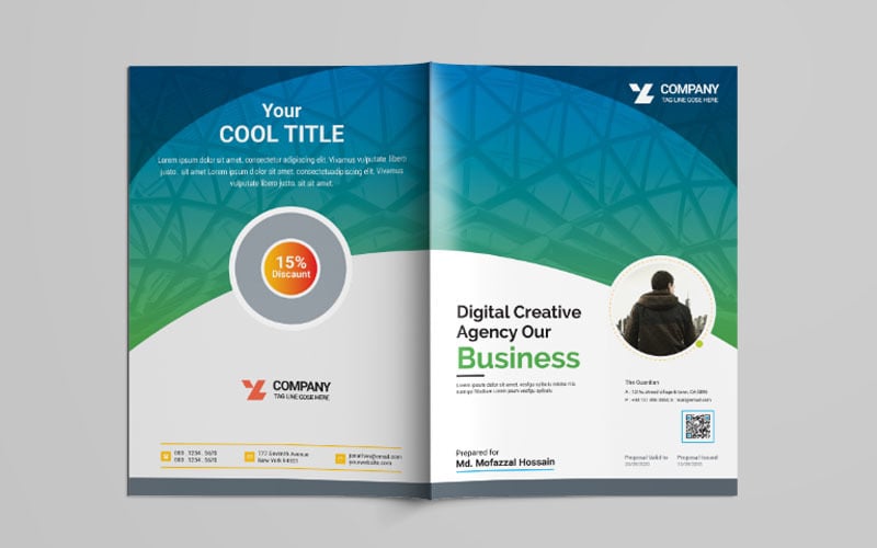 Download Фирменный стиль "Green Color Business Proposal - Corporate Identity Template" / Green Color Business Proposal - Corporate Identity Template - Фирменный стиль на тему графика proposal template bundle corporate golden business card mobile modern personal photography print ready silver stylish travel agency web developer white