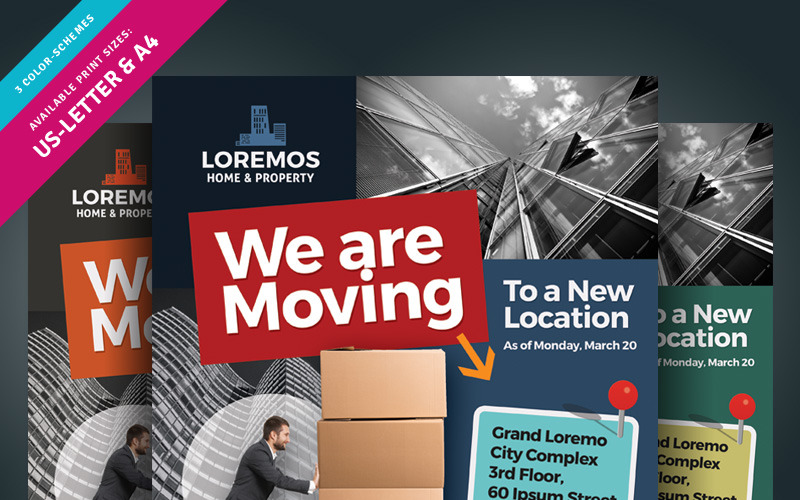 we are moving sign template