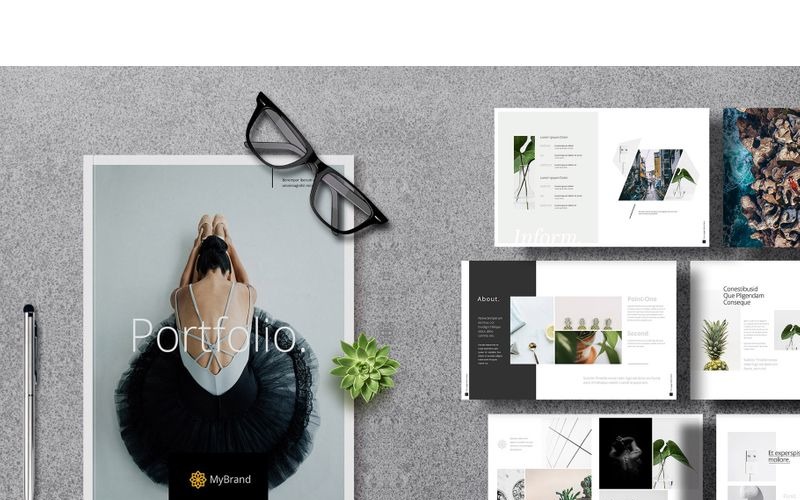 Download Фирменный стиль "Portfolio Brochure 02 - Corporate Identity Template" / Portfolio Brochure 02 - Corporate Identity Template - Фирменный стиль на тему графика 