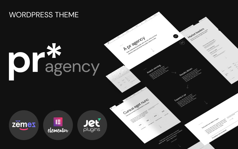 PR-bureau - WordPress Elementor-thema voor PR-bureau