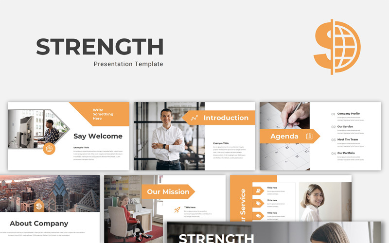 Strenght - Business Presentation PowerPoint template