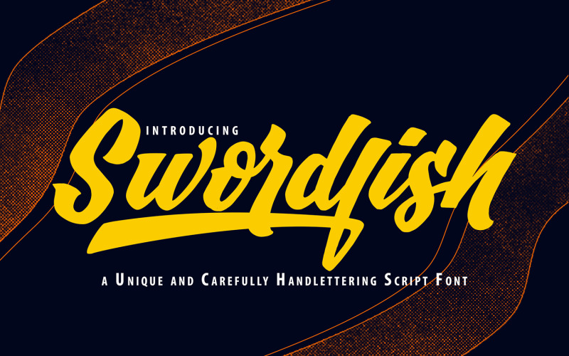 SwordFish | Carattere corsivo Handlettering unico