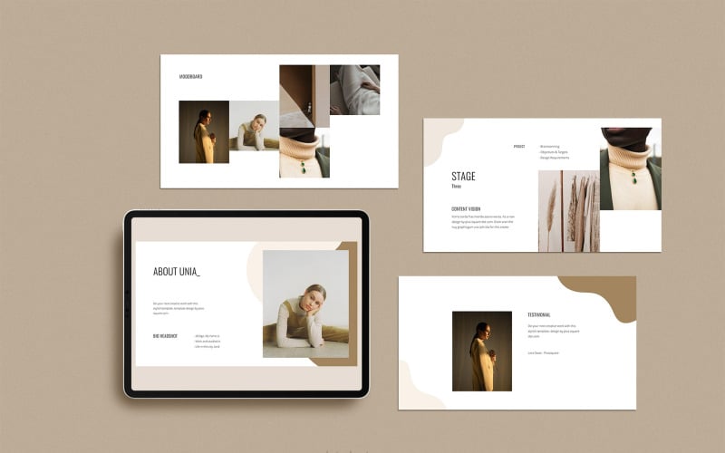 UNIA - Plantilla de PowerPoint para kit de medios/prensa