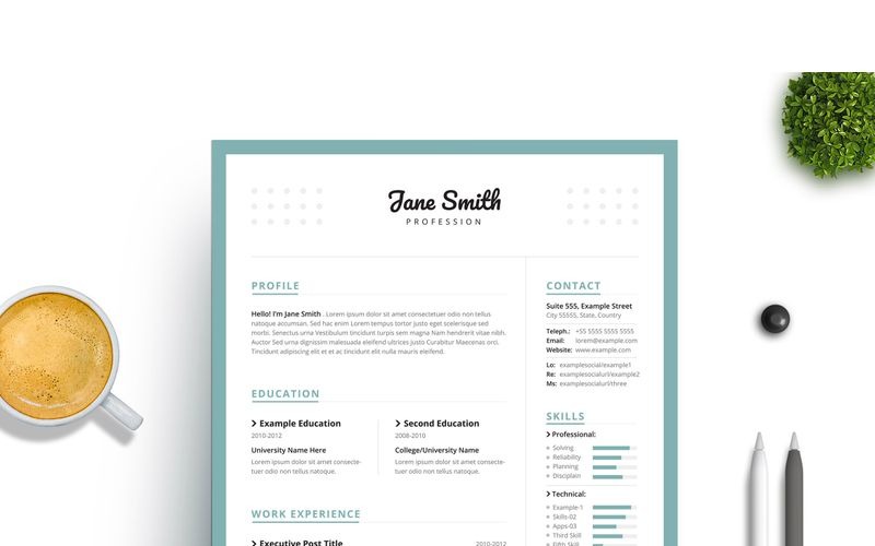 Download Резюме "Clean Resume Template" / Clean Resume Template - Резюме на тему графика 