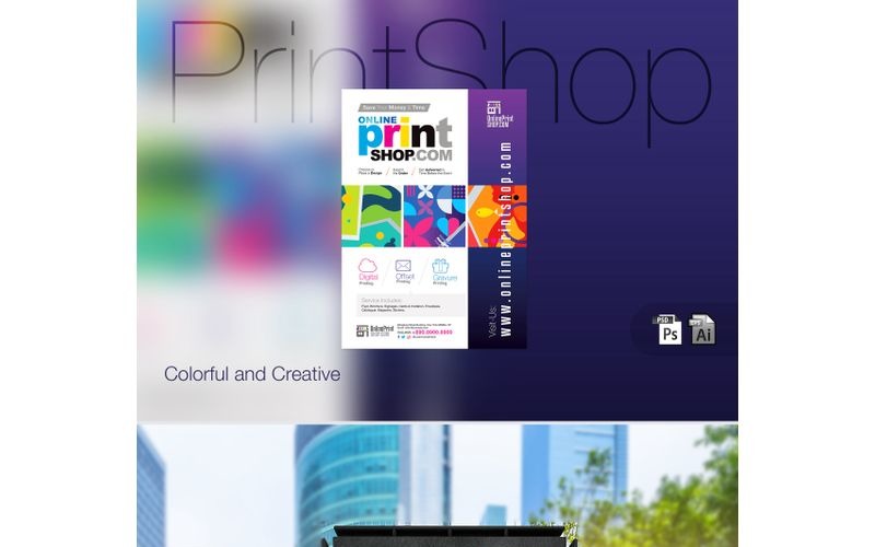 Download Фирменный стиль "Creative Online Print Shop Poster - Corporate Identity Template" / Creative Online Print Shop Poster - Corporate Identity Template - Фирменный стиль на тему графика design template creative poster online print shop flyer studio cmyk printing house press floral