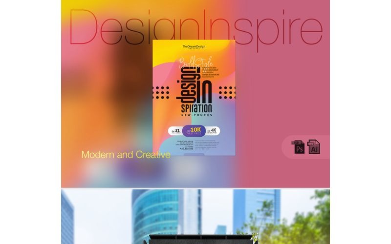 Дизайн-Вдохновение Типографский Плакат Мероприятия - Шаблон фирменного стиля