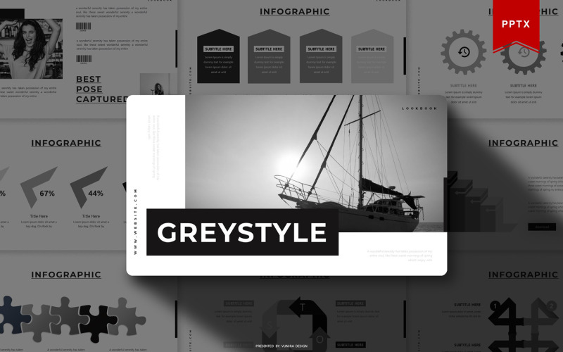 Grijze stijl | PowerPoint-sjabloon