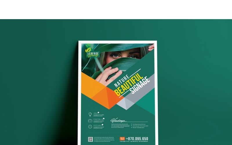 Flyer vert minimal - modèle d'identité d'entreprise