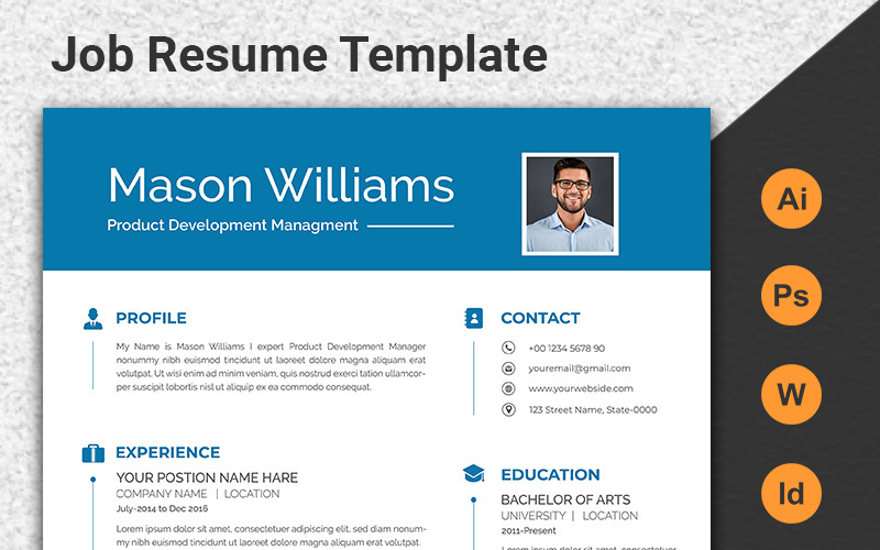 Download Резюме "Professional Job CV Resume Template" / Professional Job CV Resume Template - Резюме на тему графика cv rsume template fully layered a4 paper size modern minimal letter profational creative eaditable word indesign cvdesign docx jobecv elegent