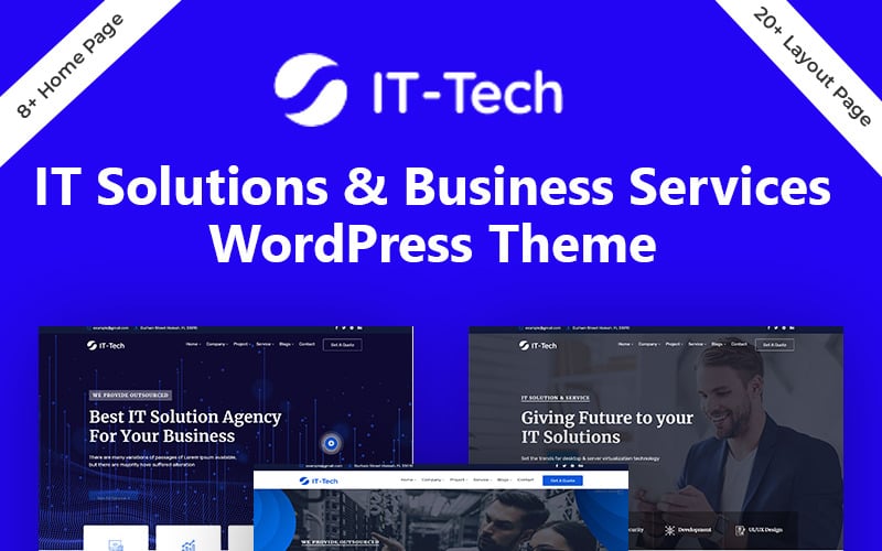 Thème WordPress pour solutions et technologies informatiques IT-Tech