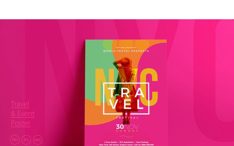 Download Фирменный стиль "Travel & Event Poster - Corporate Identity Template" / Travel & Event Poster - Corporate Identity Template - Фирменный стиль на тему графика 