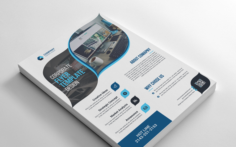 Download Фирменный стиль "Business Flyer - Corporate Identity Template" / Business Flyer - Corporate Identity Template - Фирменный стиль на тему графика psd flyer corporate liflet computer internet stationery poster id kit blue hi-quality official sample business logo professional modern art standard