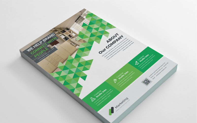 Green Color  Flyer - Corporate Identity Template