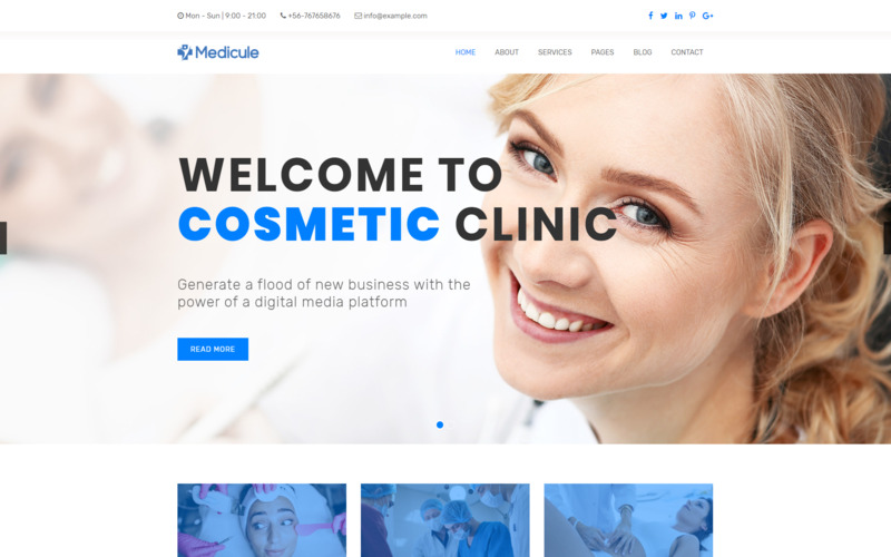 Medicule - Reszponzív plasztikai sebészet és kozmetikai sebészet weboldal sablon