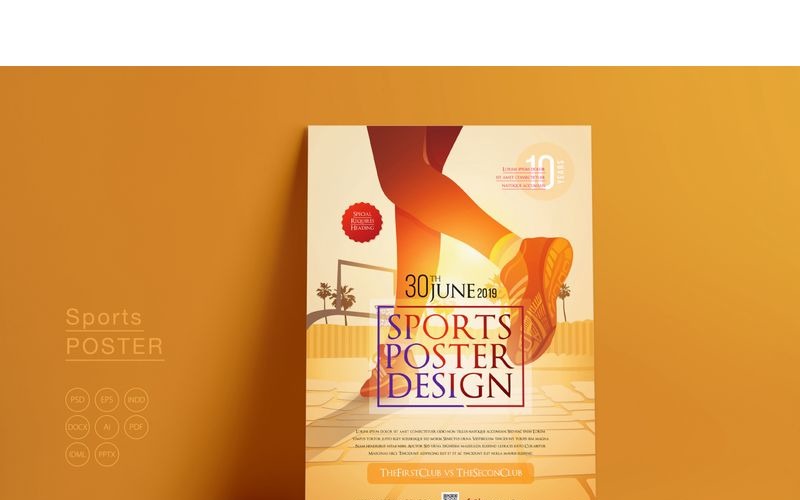 Download Фирменный стиль "Minimal Sports Poster Design - Corporate Identity Template" / Minimal Sports Poster Design - Corporate Identity Template - Фирменный стиль на тему графика 