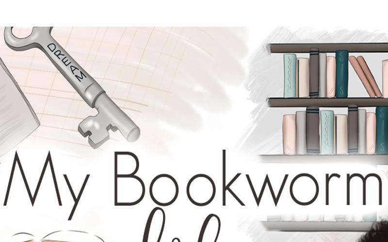 My Bookworm Life clipart és minták - illusztráció